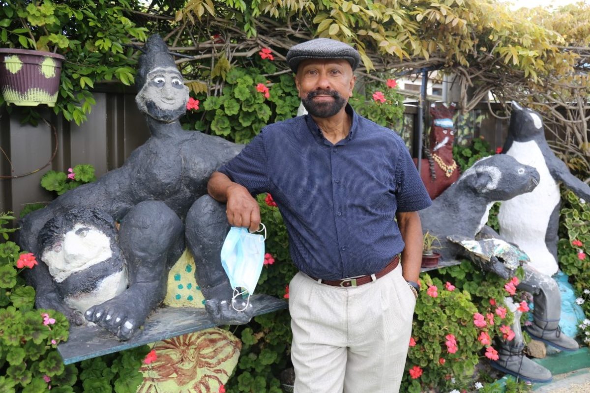 Ice carver gets creative with concrete sculptures