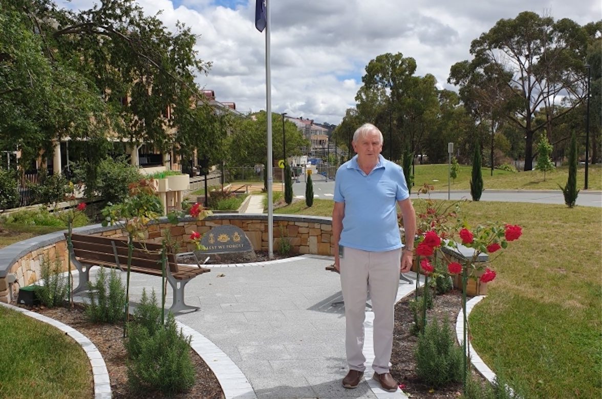 Retired Jim, builds a place to remember