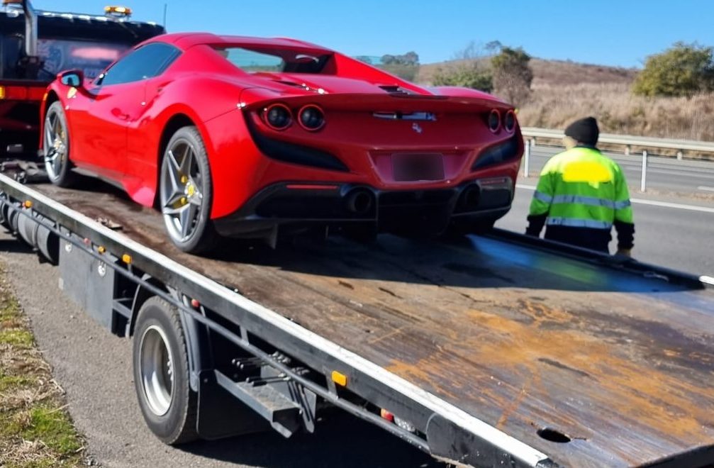 Police seize speeding Ferrari for 90 days