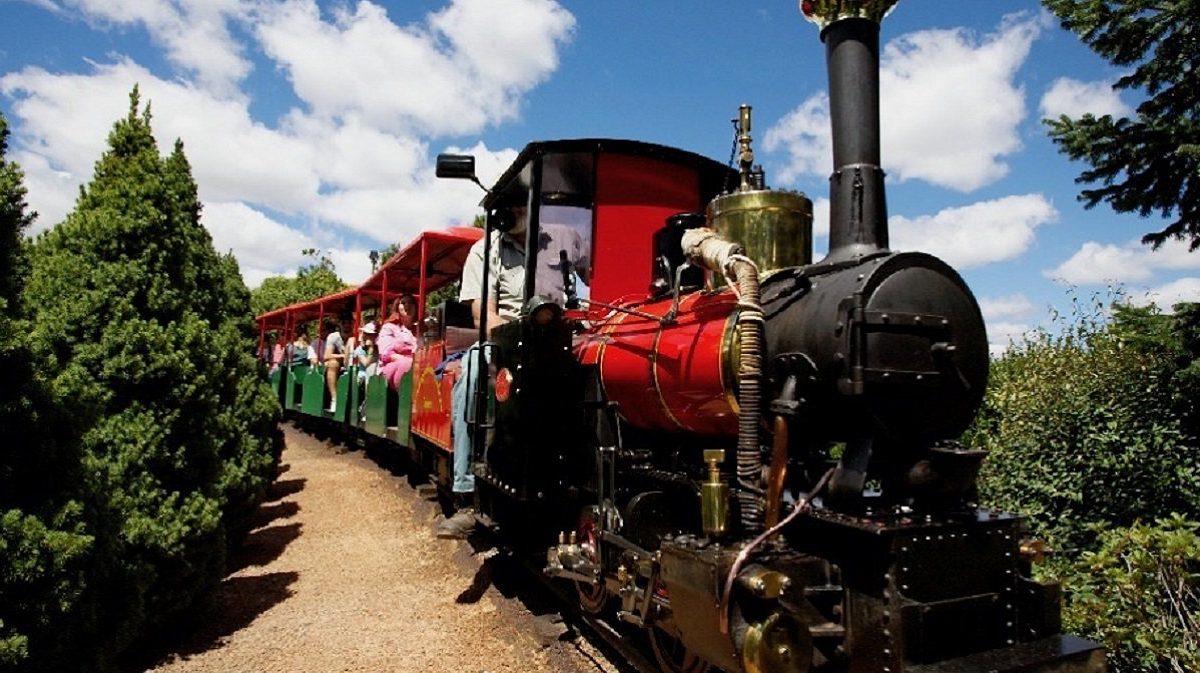 Four in hospital as miniature train derails