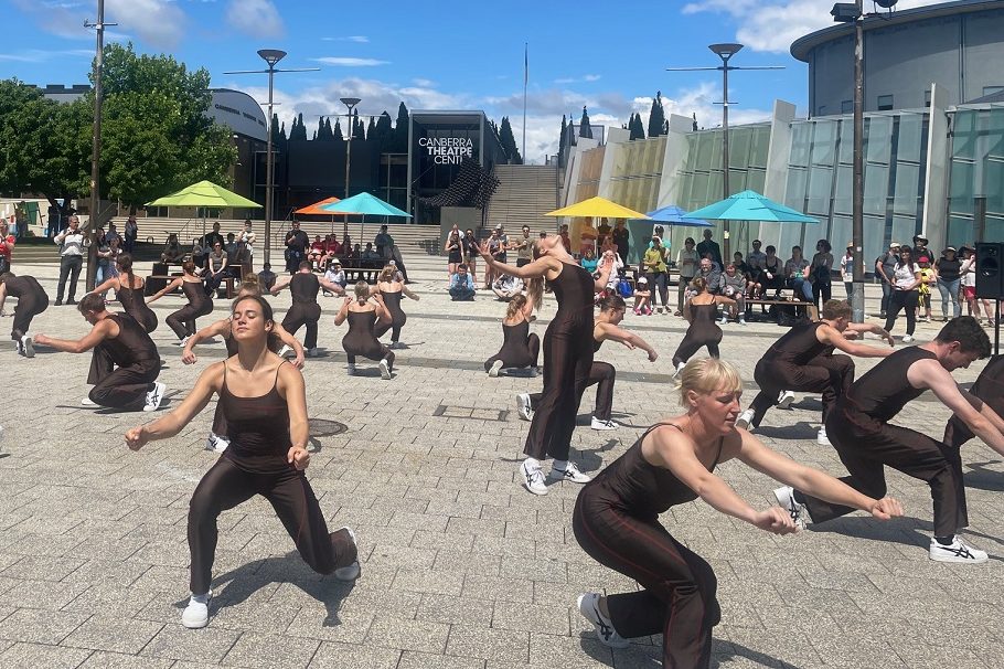 Danish gymnasts liven up Civic Square