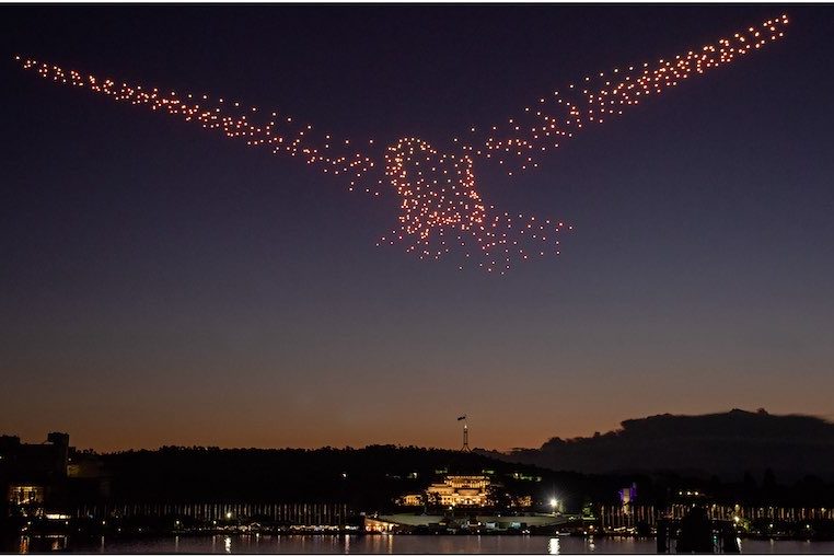 Photos: drones take flight over Lake Burley Griffin