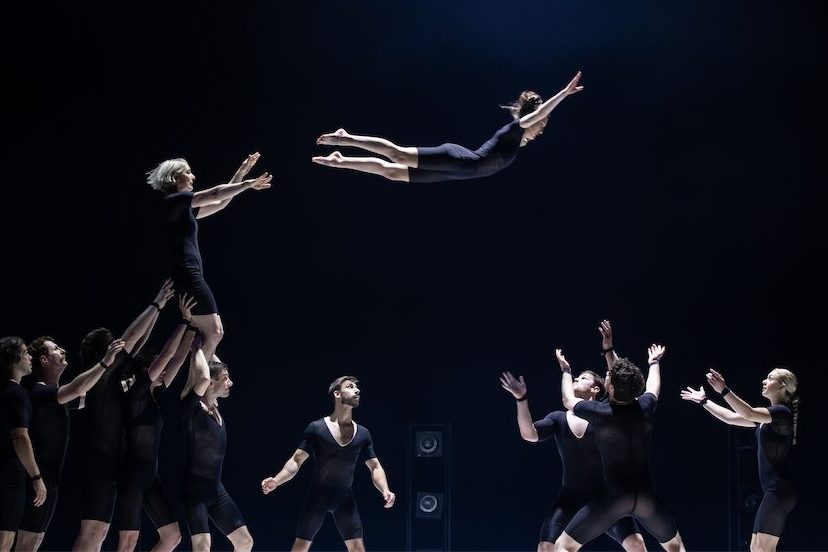 Bodies leap and are caught, Circa’s back