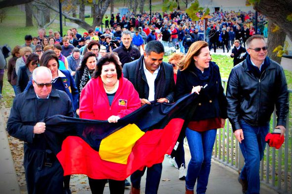 Bridge walk begins the reconciliation weekend