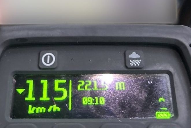 Rain speedster cops a big fine and points