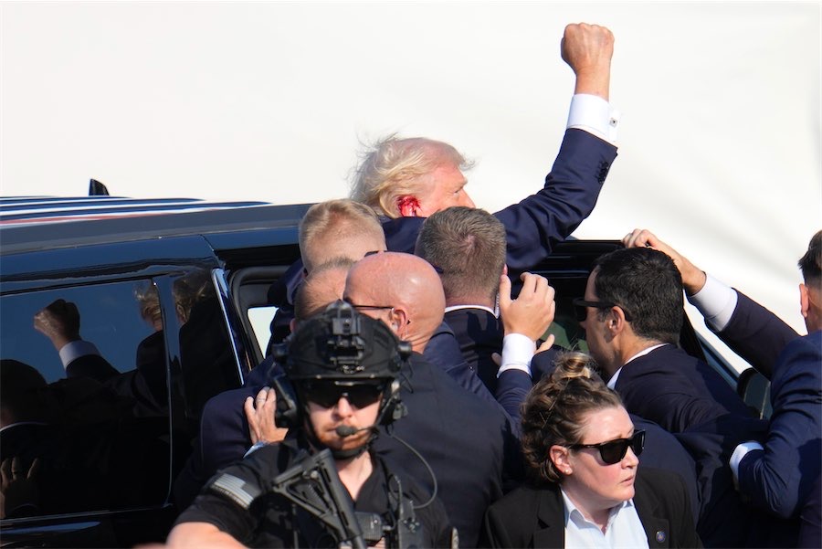 There’s a long history to Trump’s raised fist