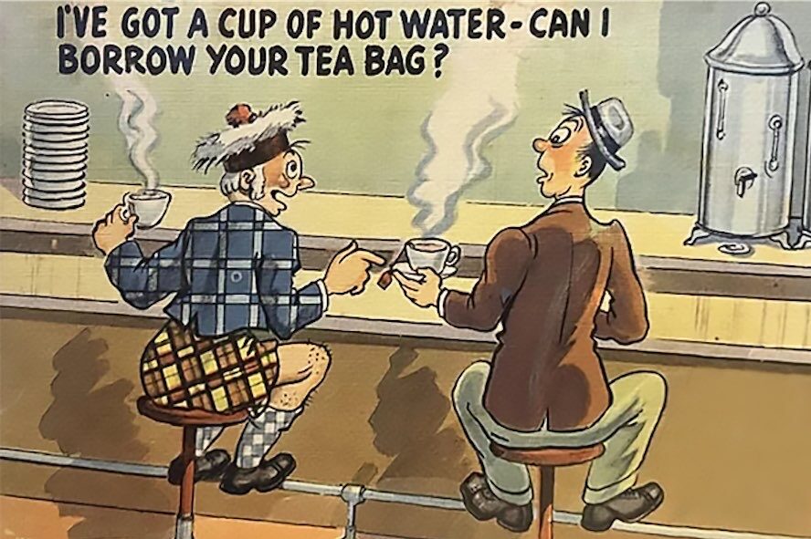 How did the Scots get a reputation for thriftiness?