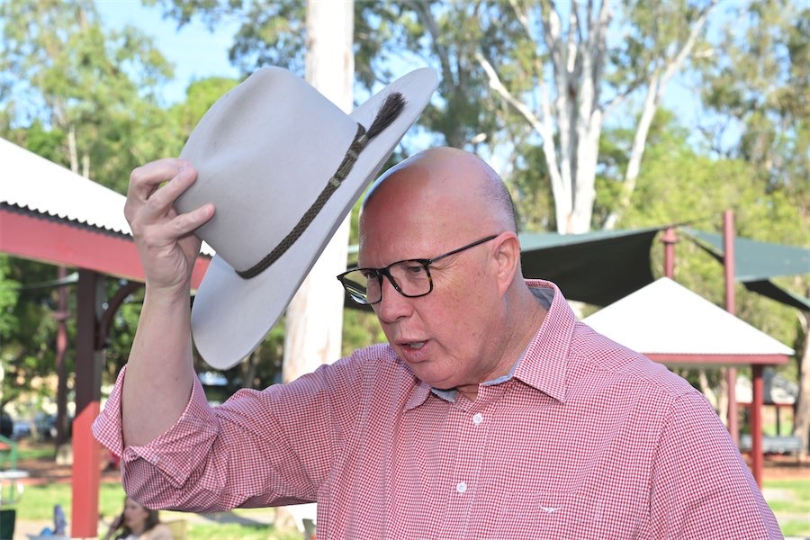 Dutton seeks momentum from law and order