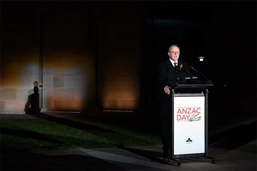 Politics put aside as leaders pay respect on Anzac Day