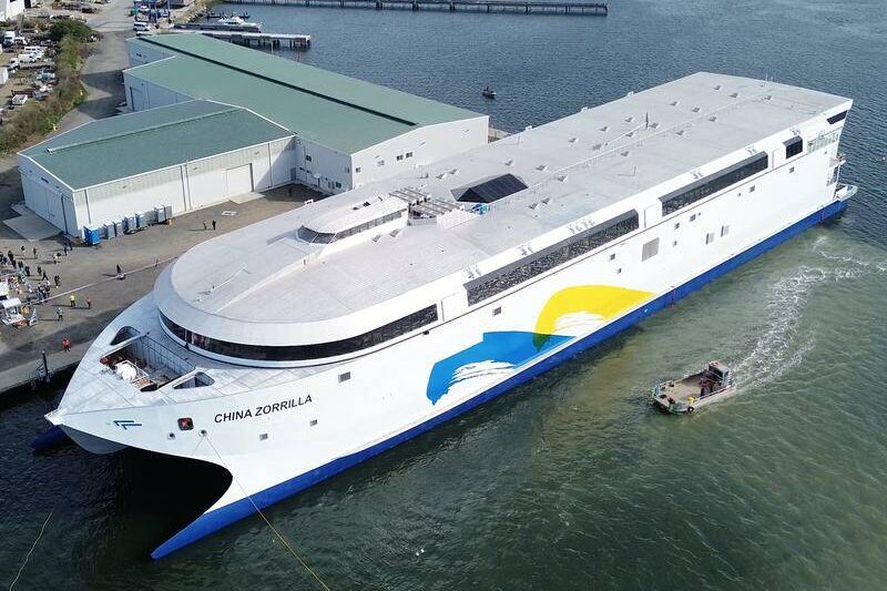 ‘Big moment’: world’s largest electric ship launched