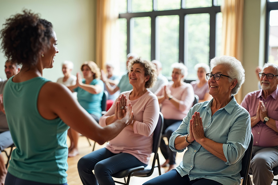 Chair yoga, the four-legged way to feeling fitter