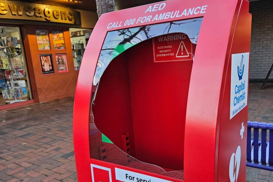 Community defibrillator stolen and vandalised