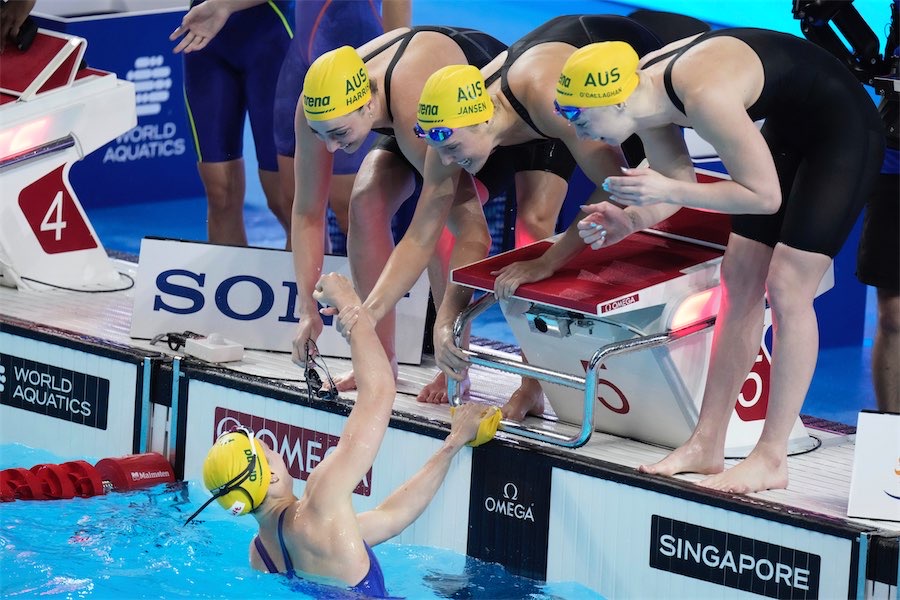 Double golden joy as Australia triumph at world champs