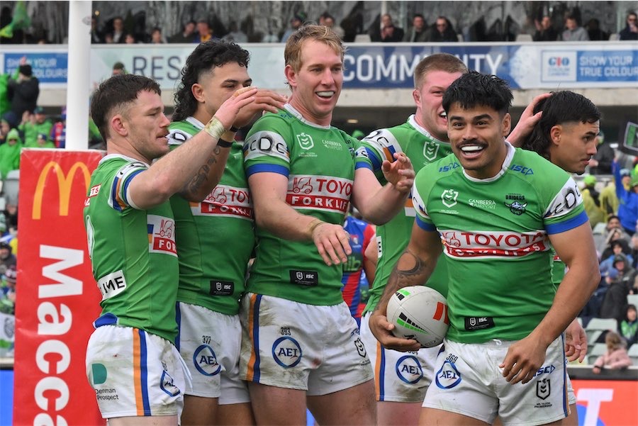 Raiders thrash Newcastle to continue first place charge