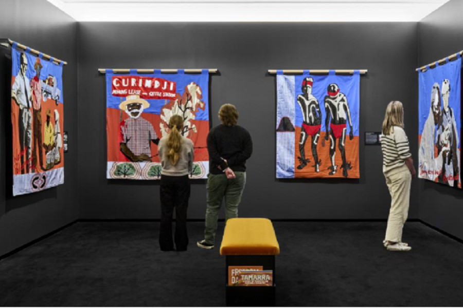 Freedom banners at democracy museum