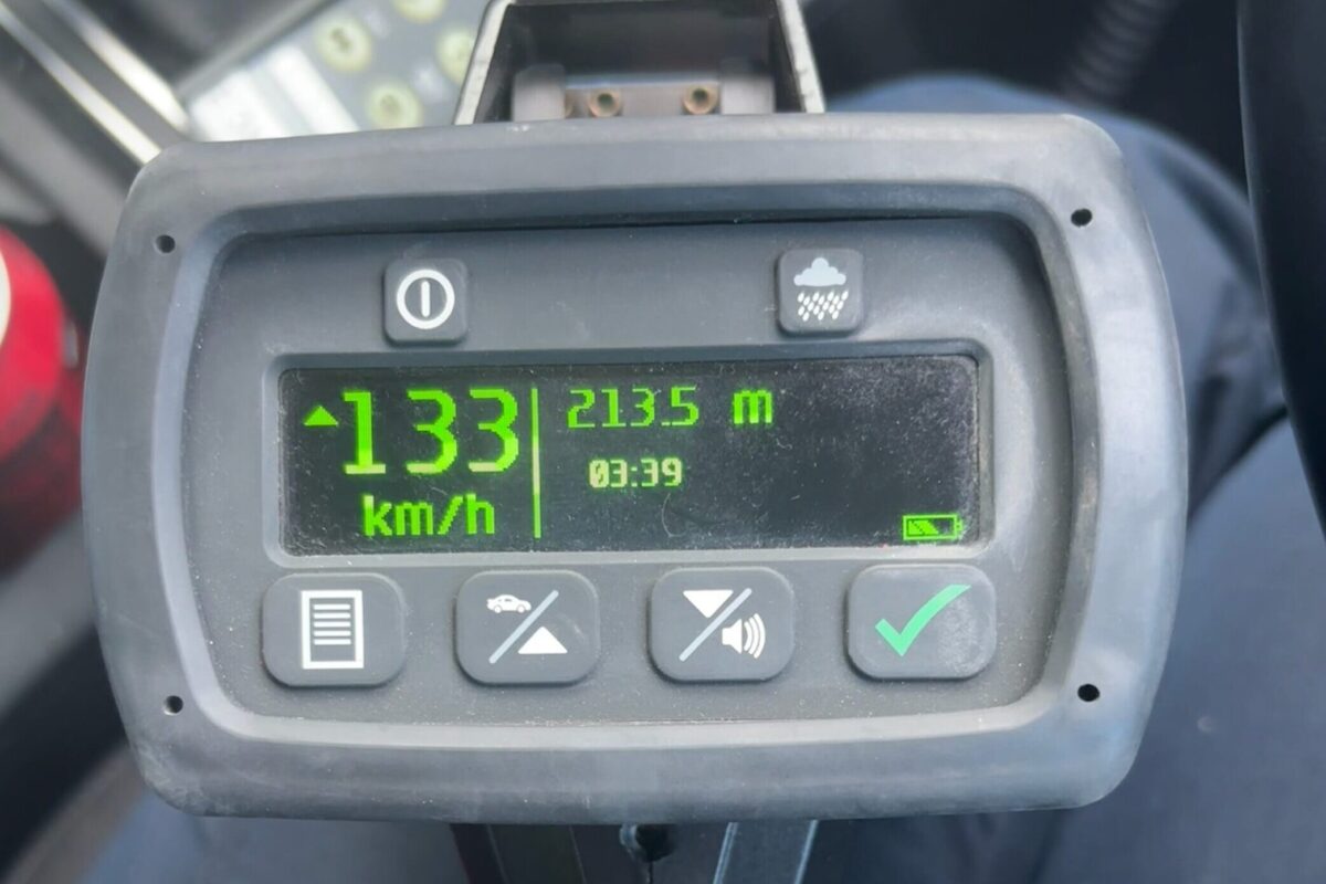 $700 fine for speeding at 133 clicks