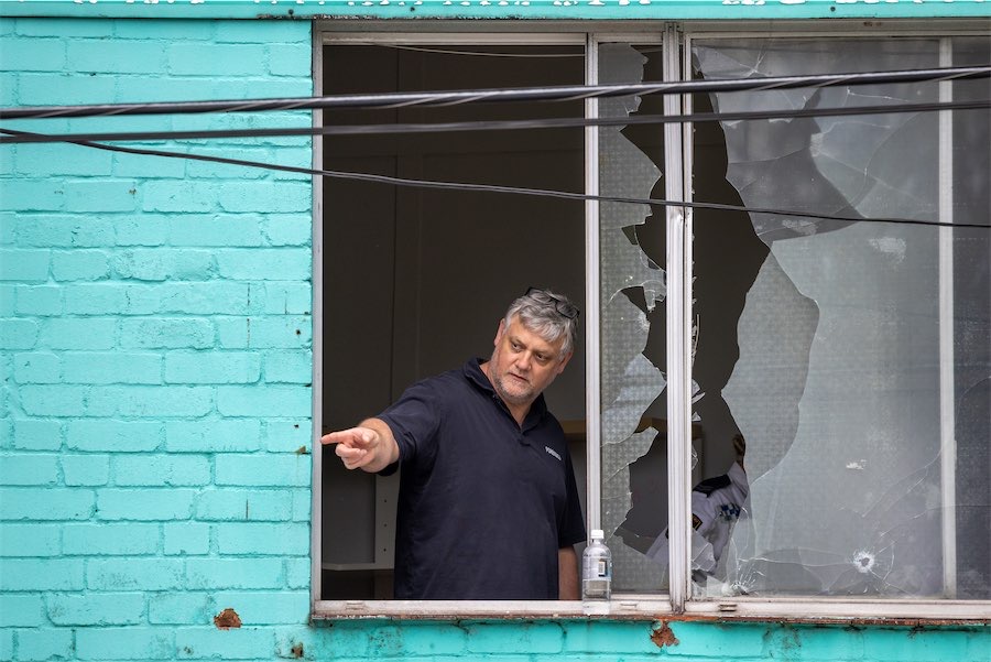 Bullet holes but no motive after street shooting spree