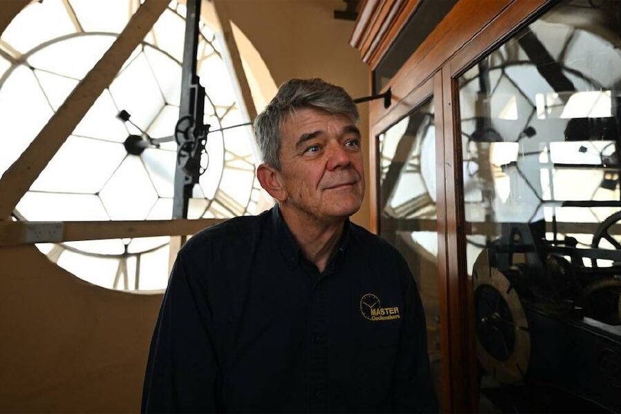 Andrew finds time for a busy day atop clock towers on Sunday