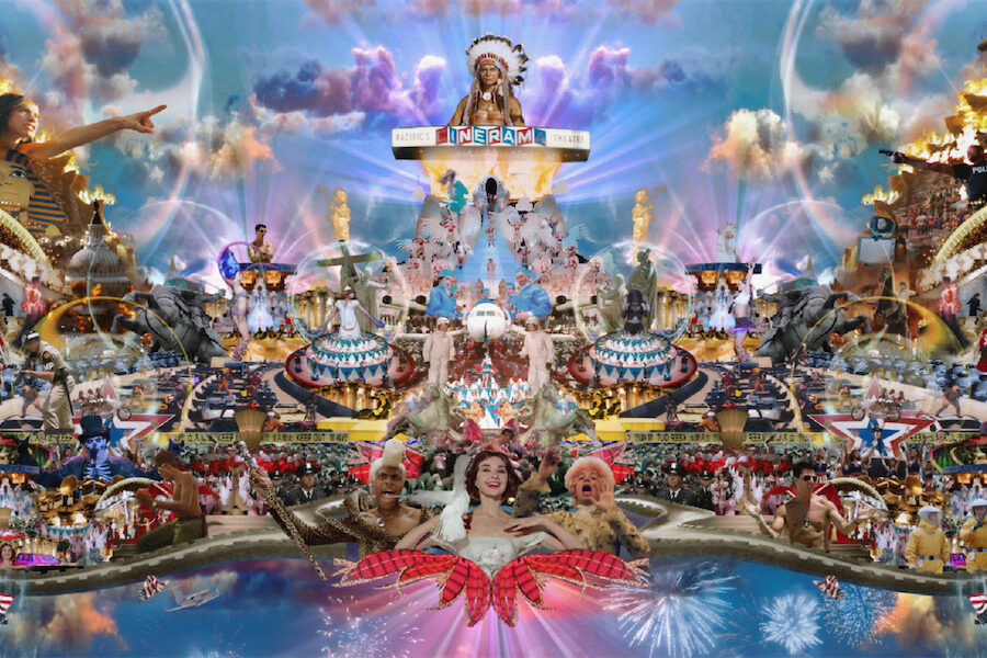 Whirlwind collage celebrates and skewers fame