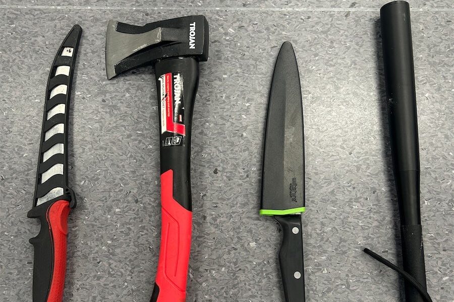 Civic axe threat reveals a bag of weapons
