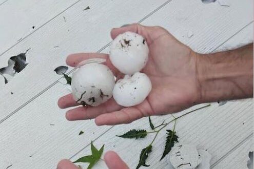 ‘Tennis ball-sized’ hail battering cars in major storms