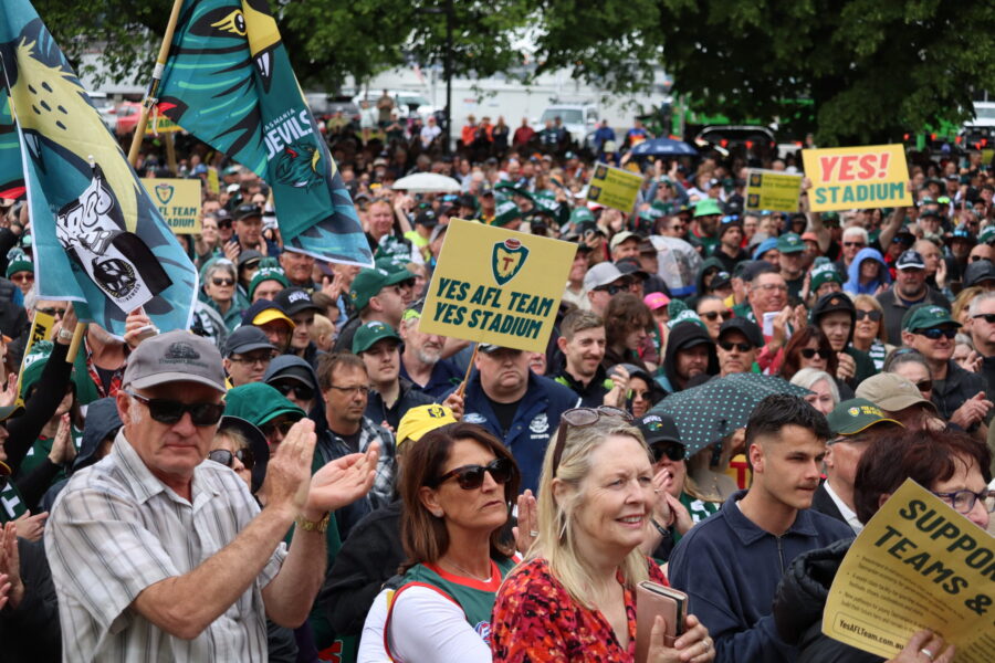Emotions high as divisive AFL stadium gets green light
