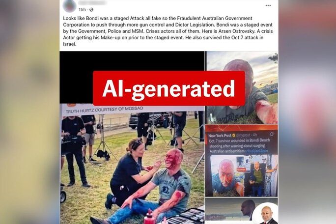 Fake hero and AI lies: misinformation rife after Bondi