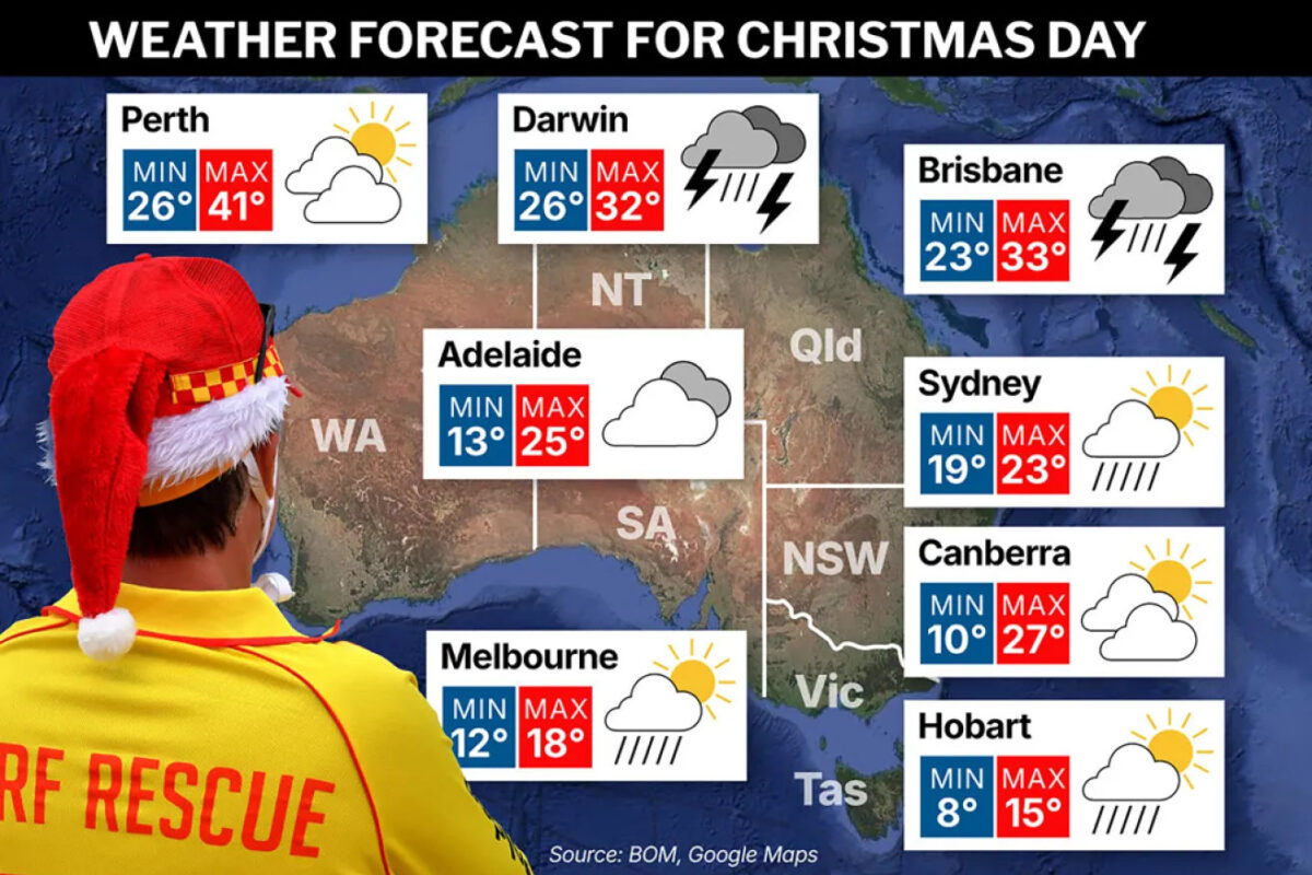 Snow and a heatwave as four seasons greet Christmas Day