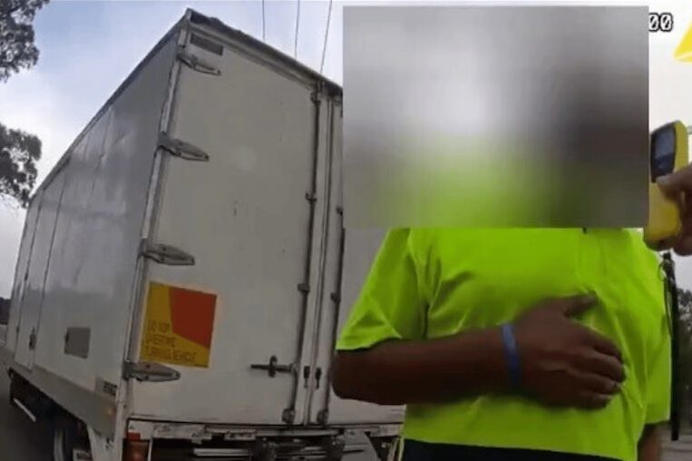 Truckie booked driving five times over the limit