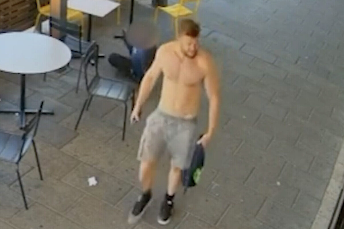 Shirtless man sought over street assaults