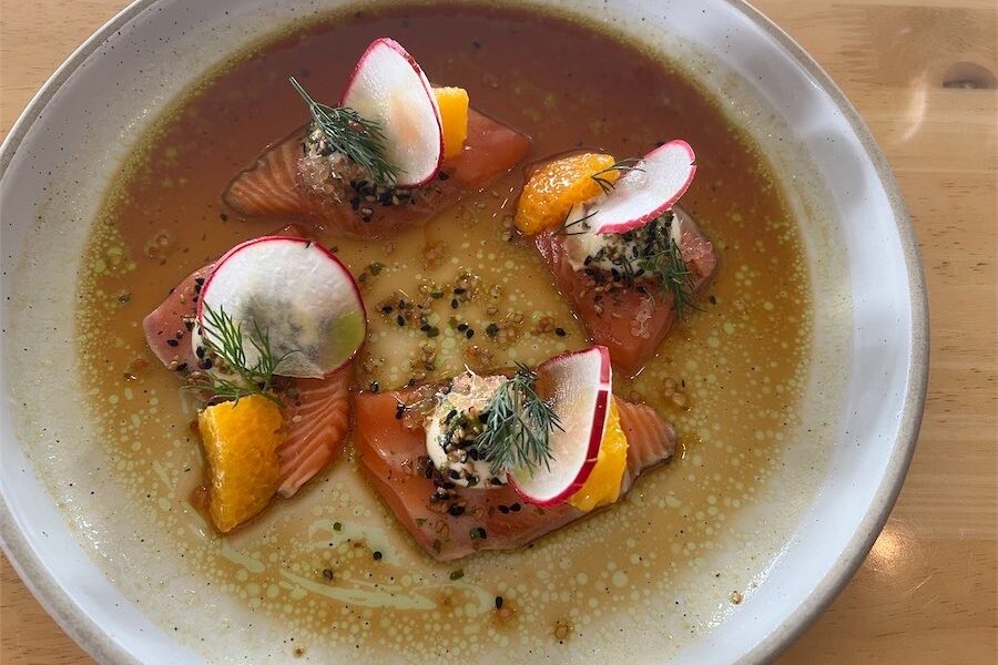 Each dish is as beautiful as the lake views