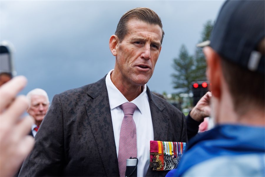 ‘It’s bigger than me’: Roberts‑Smith at Dawn Service