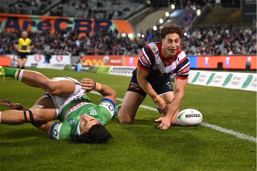 Roosters sparkle in classy bounce back to thump Raiders