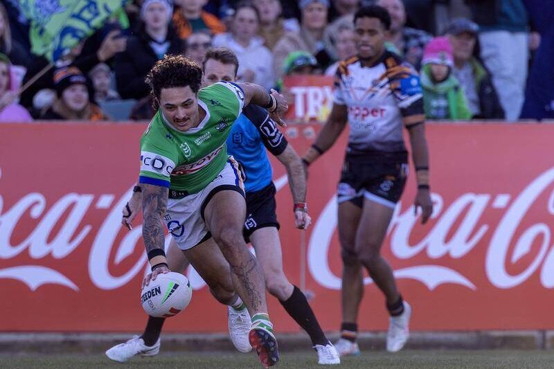 Raiders run riot as Tigers’ turmoil deepens in Canberra