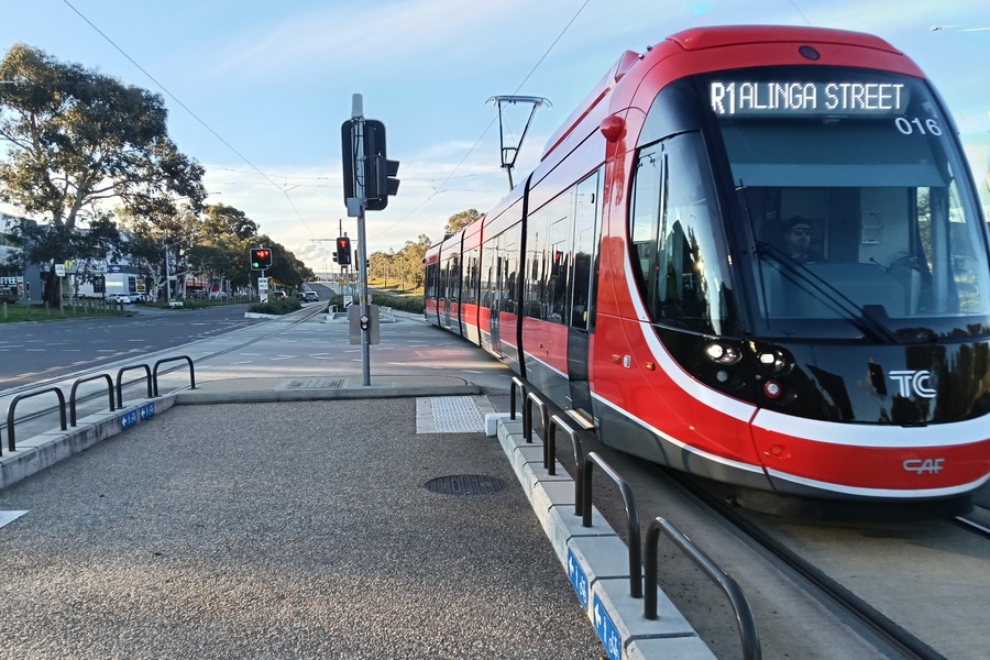 Light rail vehicle collides with pedestrian