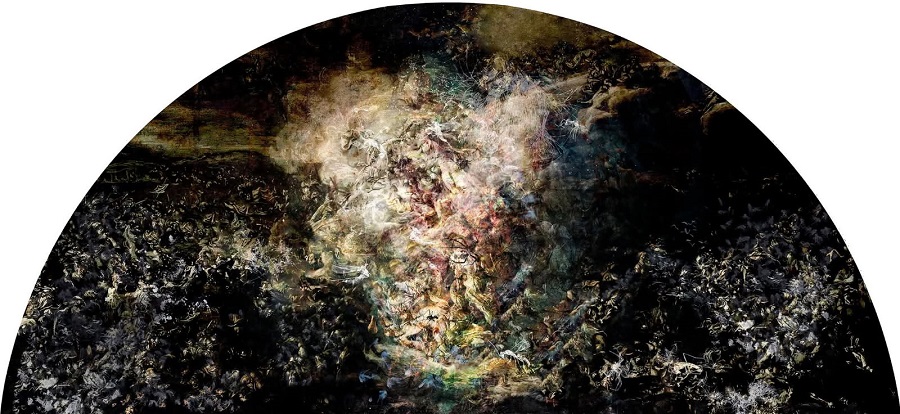 Artists summon harpies to confront hubris