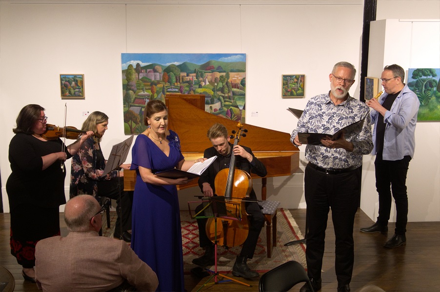 Did the paintings melt into the music or the other way around?