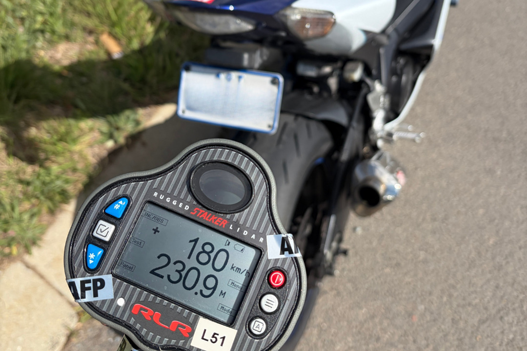 Rider clocked at 180km/h on Gungahlin Drive